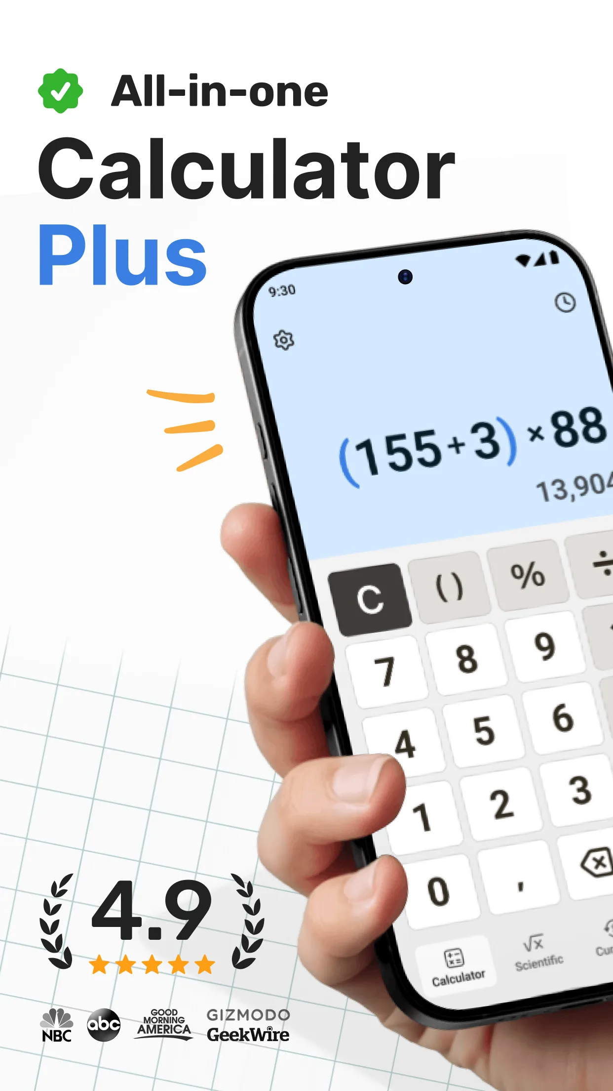 لقطة شاشة 1 من Calculator Plus with History