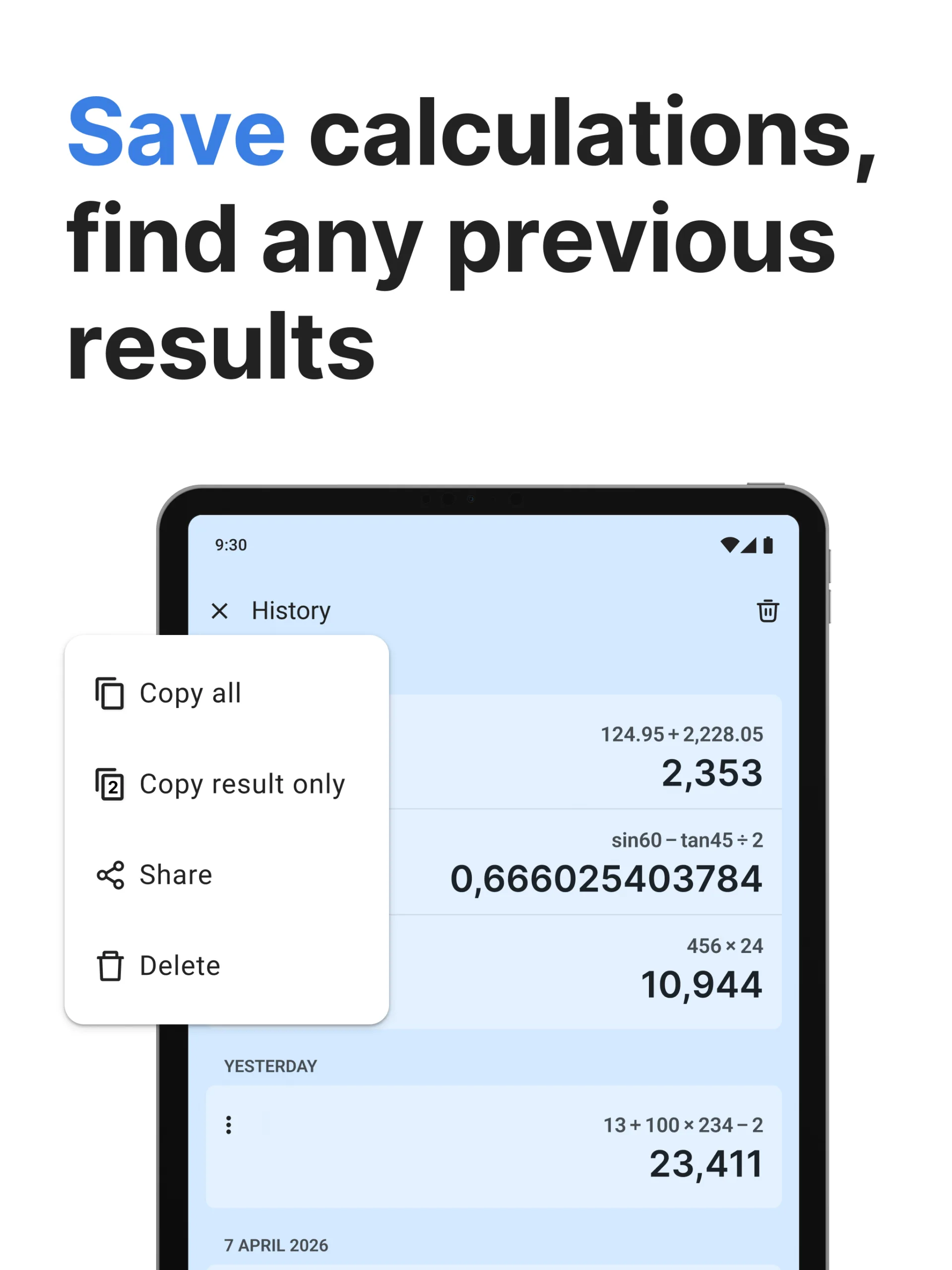 لقطة شاشة 14 من Calculator Plus with History