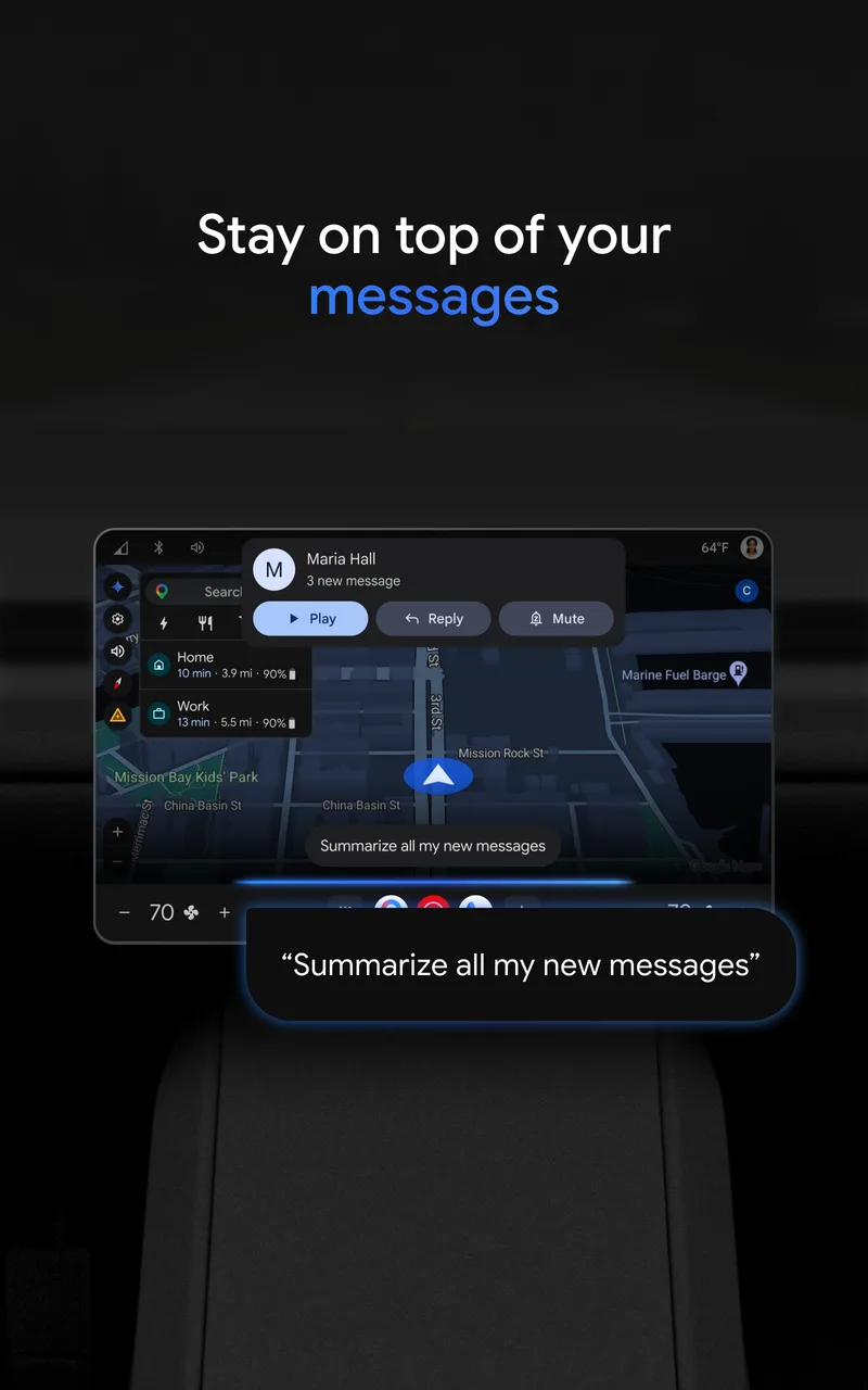 لقطة شاشة 2 من Google Gemini – in the car (Android Automotive)