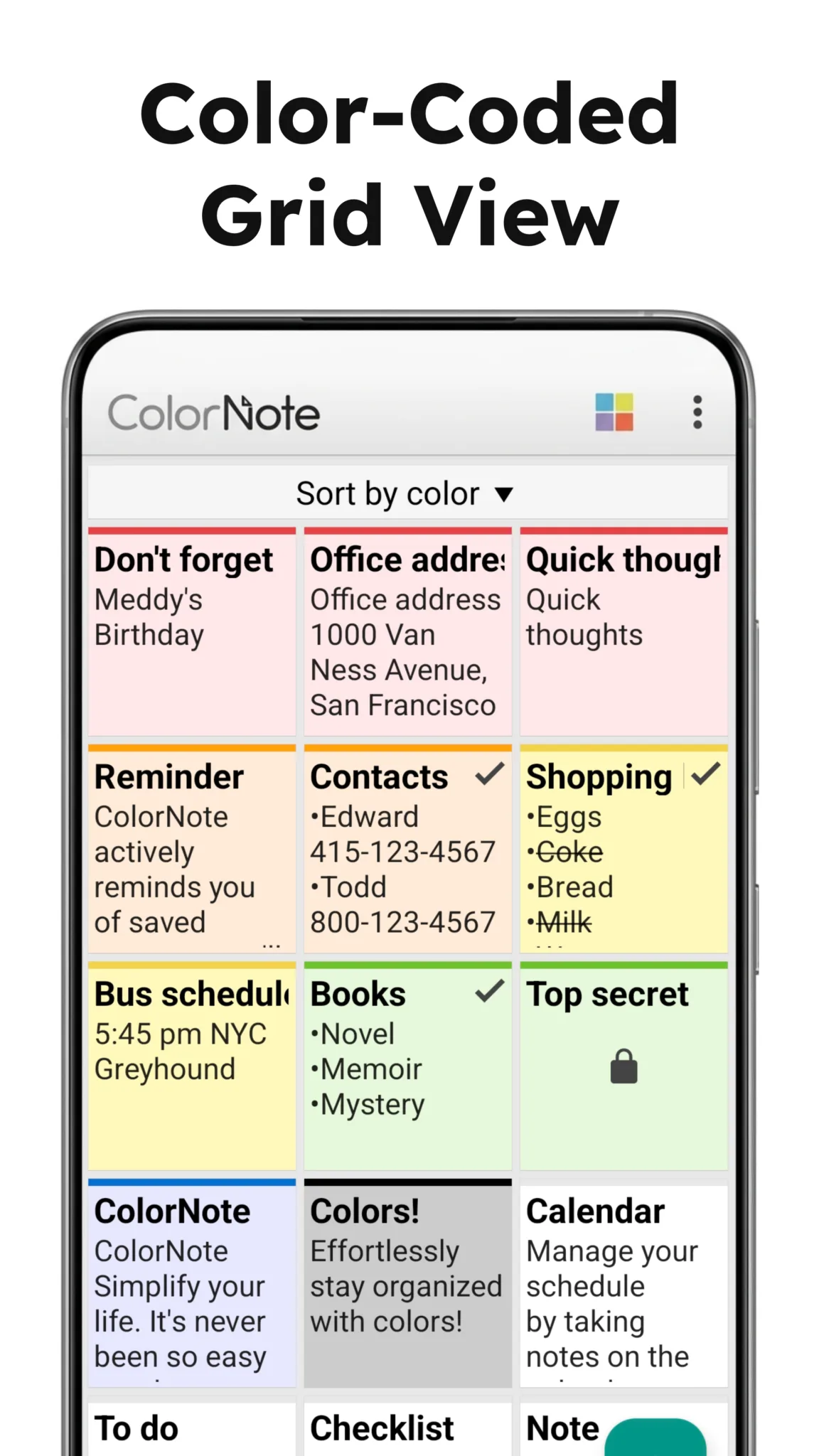 لقطة شاشة 7 من ColorNote Notepad Notes