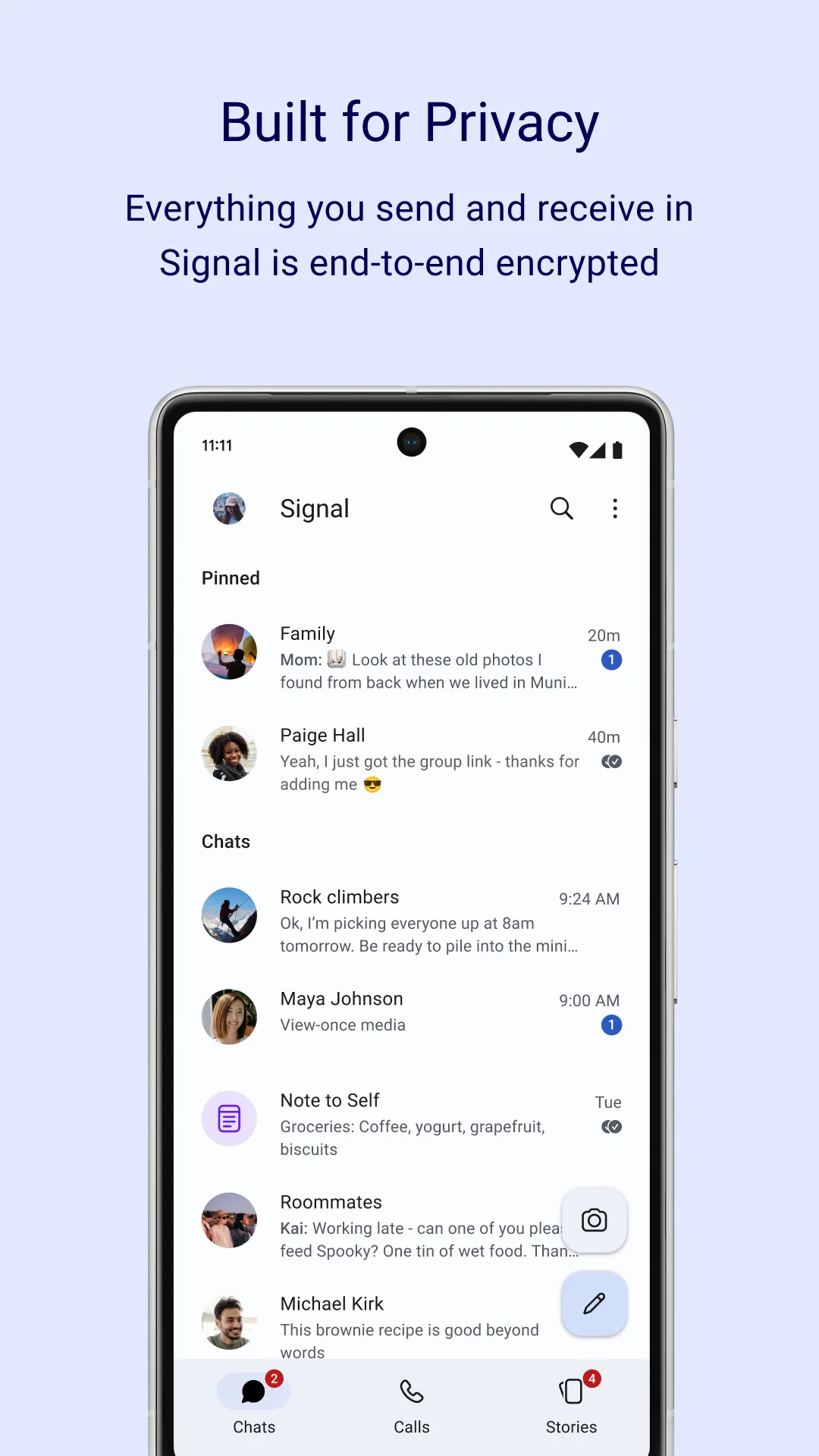 لقطة شاشة 1 من Signal Private Messenger